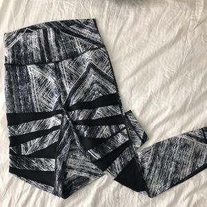 Lululemon Wunder Under 7/8 blk/wht Luon